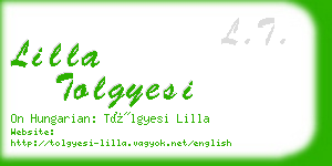 lilla tolgyesi business card